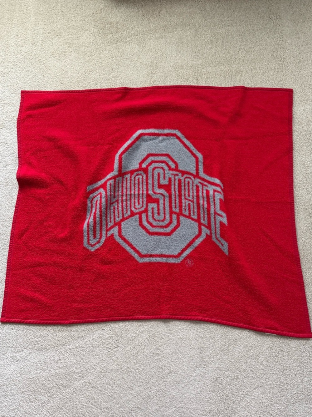 Vintage biederlack Ohio state buckeyes blanket made in USA OSU